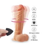 360 Rotating Remote Control Wireless Realistic Dildo