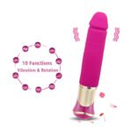 Silicone Greedy Dong Vibration & Rotation Vibrator