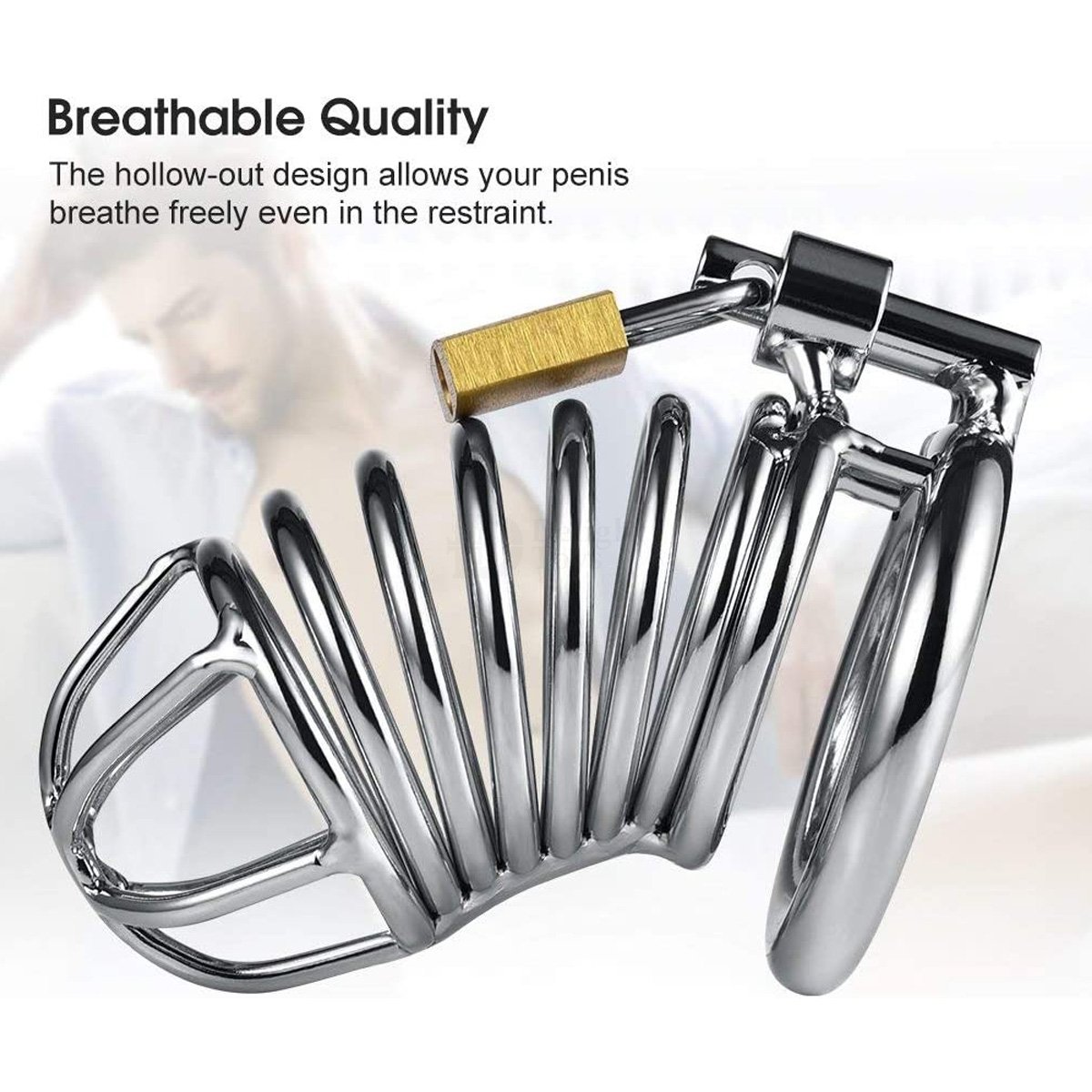 Breathable-Quaity-Steel-chastity-cage-sex-toy-for-men.jpg Steel Chastity Cage - Image 1