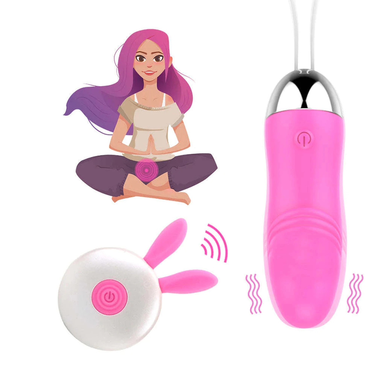 Clitoris-G-Spot-Stimulate-Kegel-Ball-Dildo-Vibrator-007.webp Clitoris G-Spot Stimulate Dildo Vibrator - Image 1