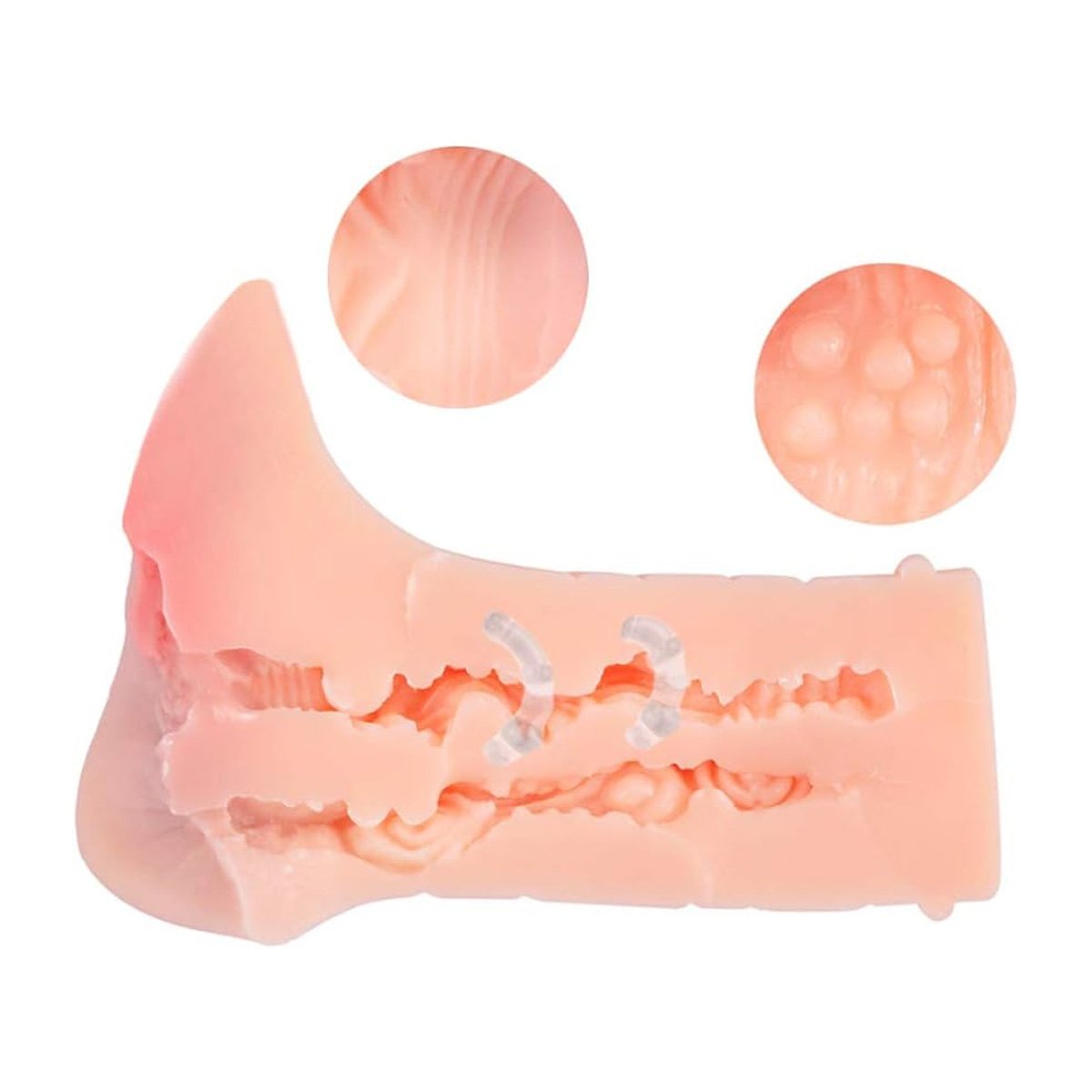 Inner-texture-of-realistic-vagina-anal-male-masturbator-sex-toy.jpg 2 in 1 Realistic Vagina Anal Masturbator - Image 1