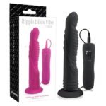 Silicone Remote Control Vibrating Hands Free Ripple Dildo