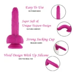 Colours 9" Firm Silicone Dildo in Pink